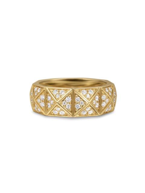 DAVID YURMAN Men's Pyramid Band Ring in 18K Yellow Gold - Diamond
