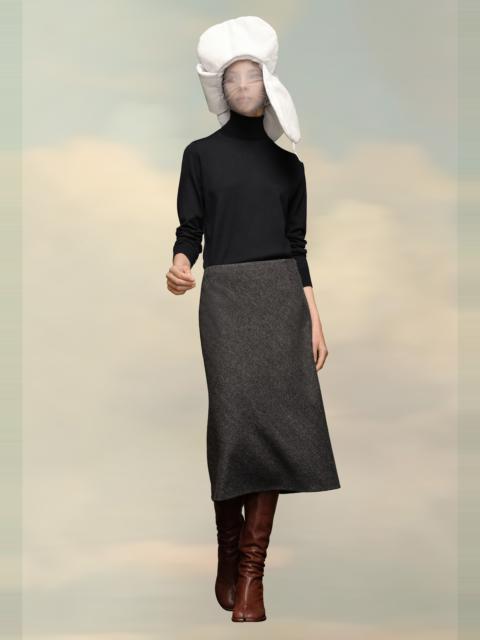 Maison Margiela Herringbone A-Line Skirt