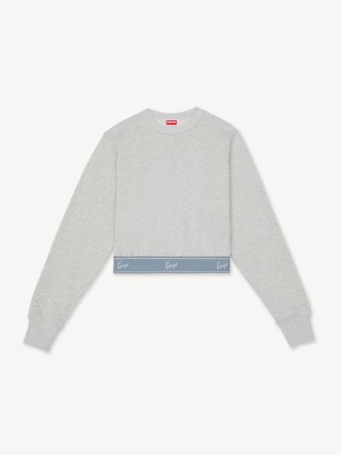 KENZO 'KENZO Signature' elasticated short sweatshirt in cotton