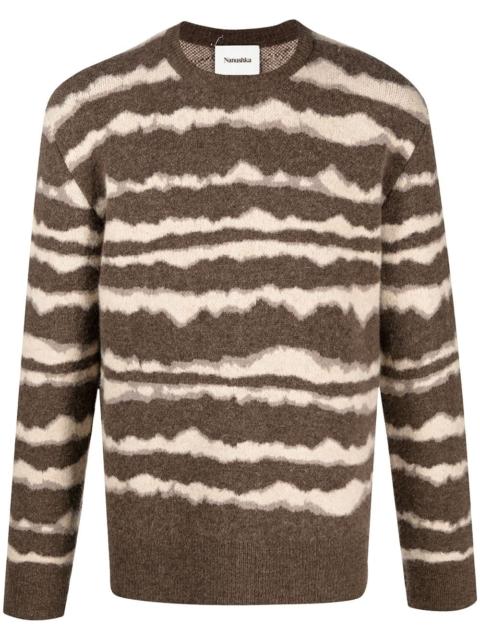 Nanushka abstract stripe jumper