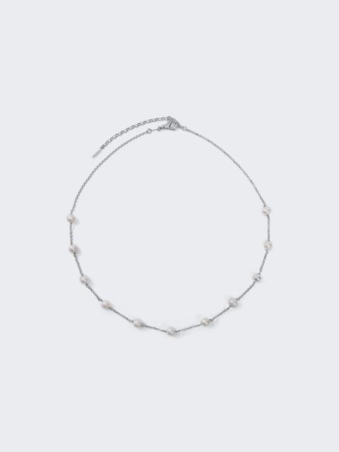 VEERT The Classic Pearl Chain Necklace 18k White Gold
