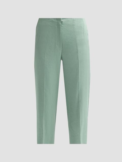 Theory Women's Linen-Blend Slit Capri Pants - Delicate Green
