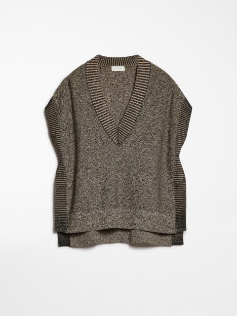Sportmax LOUVRE Stretch viscose poncho sweater