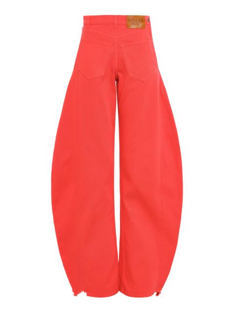 A.W.A.K.E. MODE Cotton Mirror Jeans with Side Inserts red