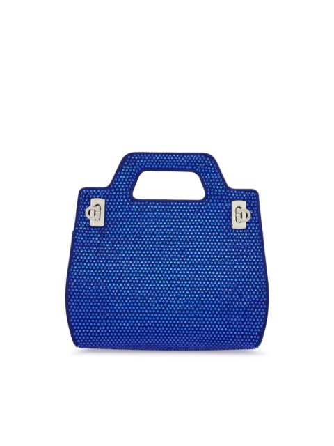 FERRAGAMO Wanda crystal-embellished mini bag