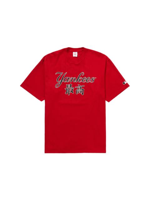 Supreme MLB New York Yankees Kanji Teams Tee Red