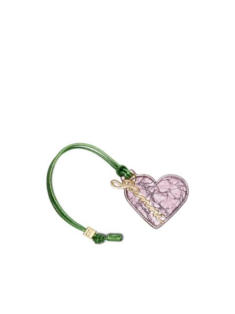 GANNI heart-motif keyring