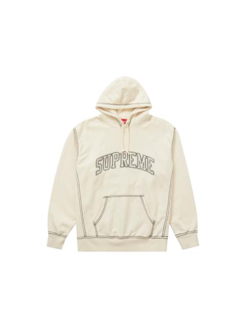 Supreme Supreme Big Stitch Hooded Sweatshirt Natural
