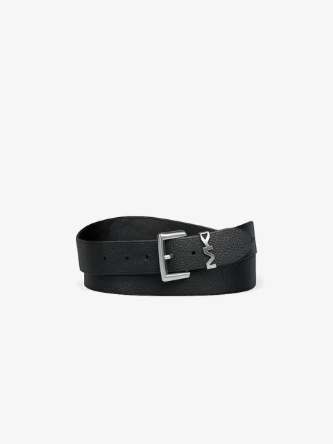 MICHAEL KORS Pebbled Leather Belt