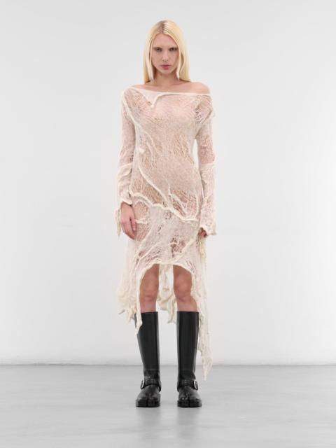 Ann Demeulemeester Clementia Distressed Sheer Alpaca Dress