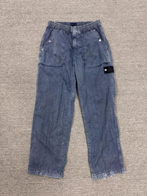 Stone Island Stone Island SS26 Etched Denim Nylon Work Pants