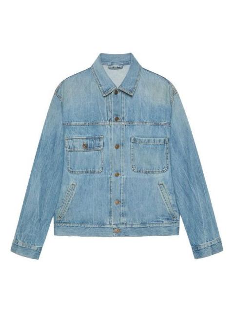GUCCI Gucci x Freya Hartas Animal Denim Jacket 'Blue' 655700-XDBNR-4452