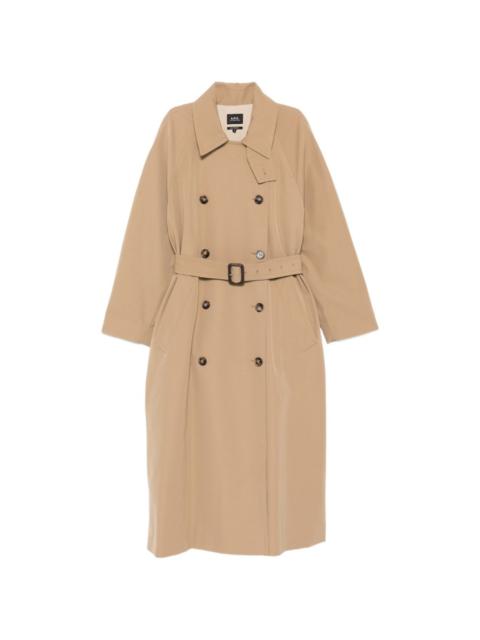 A.P.C. belted double-breasted trench coat