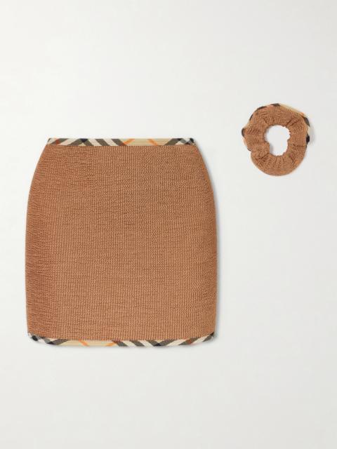 Burberry + Hunza G Devyn Checked Original Crinkle Coverup