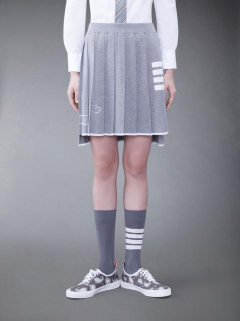 Merino Hector 4-Bar Pleated Mini Skirt