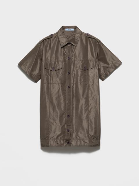 Prada Short-sleeved taffeta shirt