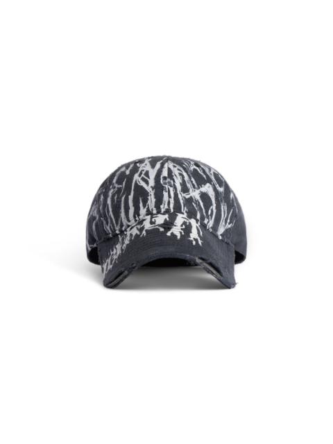 BALENCIAGA Diy Metal Cap in Faded Black/white