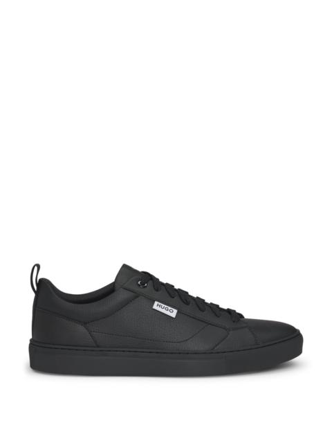 HUGO LOW-TOP TRAINERS IN GRAINED FAUX LEATHER
