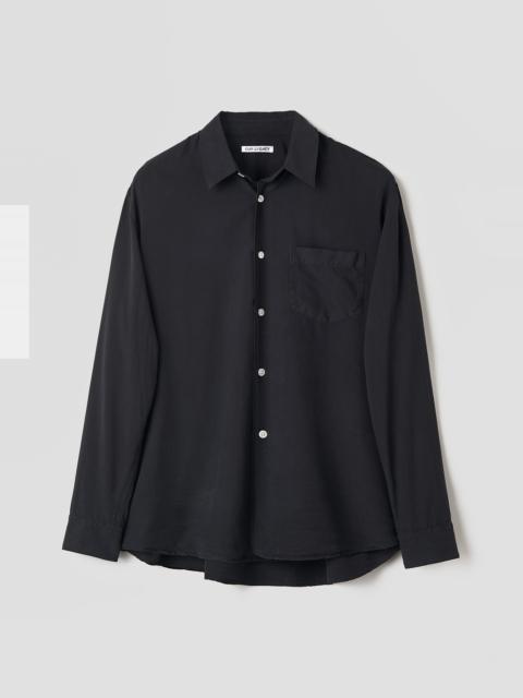 Initial Shirt Black Fine Silk