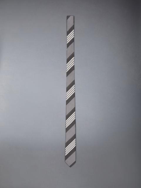 Silk Cotton Stripe 4-Bar Classic Tie