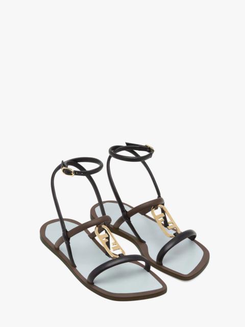 FENDI Multicolor nappa leather sandals