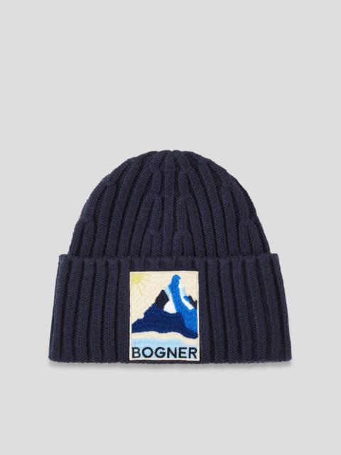 BOGNER Bony Knitted hat in Navy blue