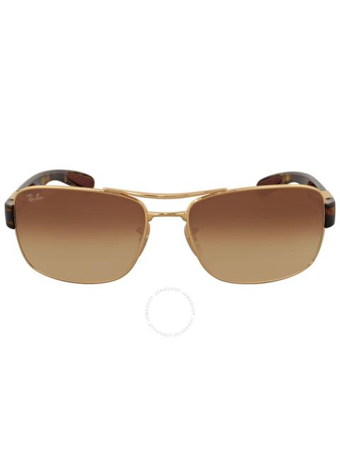 Ray-Ban Ray Ban Brown Gradient Rectangular Men's Sunglasses RB3522 001/13 61