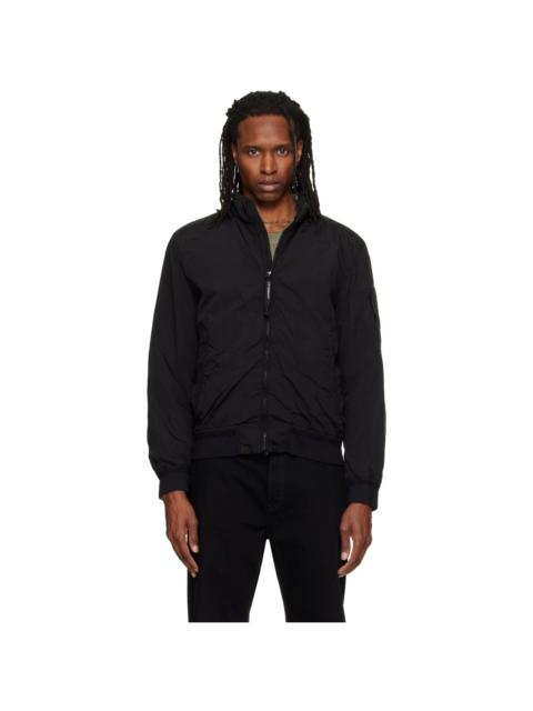 C.P. Company Black Nycra-R Padded Bomber Jacket