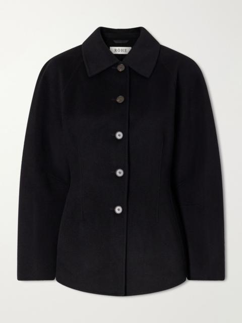 RÓHE Wool and cashmere-blend jacket Black