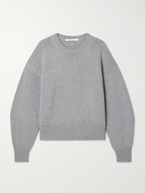 Another Tomorrow Cashmere and wool-blend sweater Gray