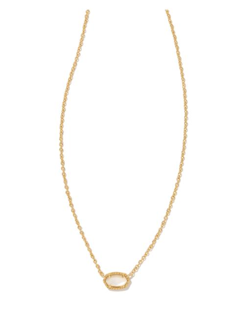 KENDRA SCOTT Emilie Gold Pendant Necklace in Ivory Mother-of-Pearl