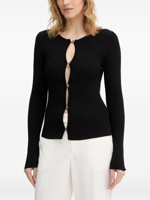GUESS USA ribbed-knit long-sleeved cardigan