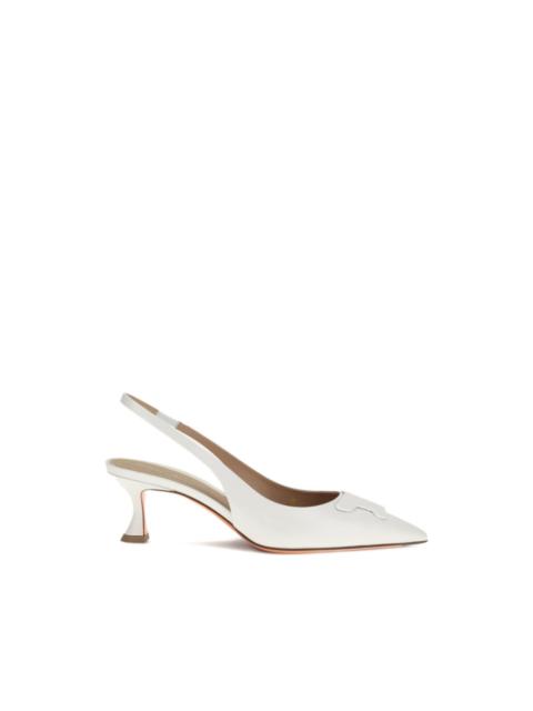Santoni buckle slingback pumps
