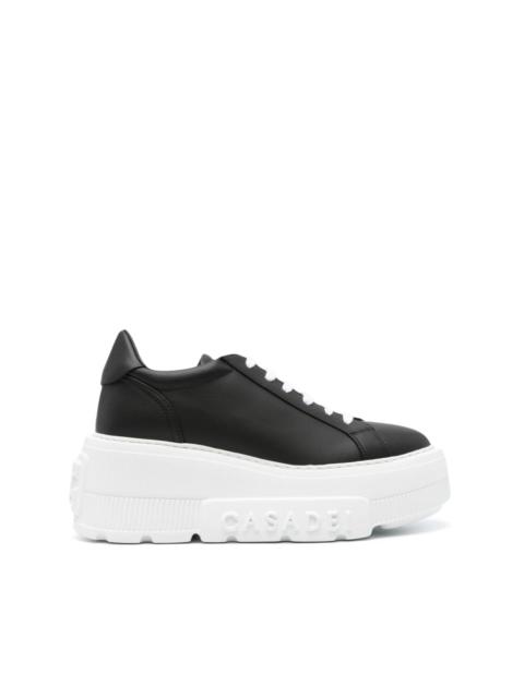 CASADEI Nexus leather wedge sneakers