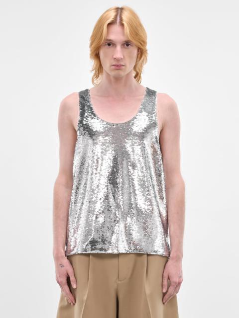 Simone Rocha Silver Prince Charming Sequin Tank