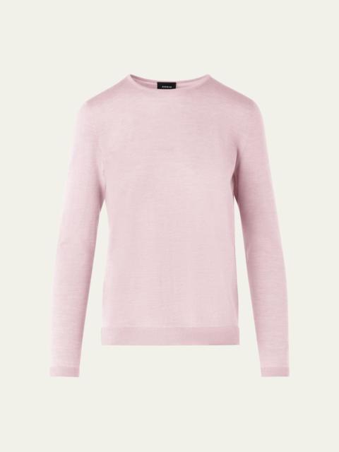 AKRIS Cashmere-Silk Fine Gauge Seamless Knit Sweater