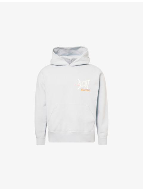 SAINT M×××××× Logo Graphic-Print Cotton Hoody