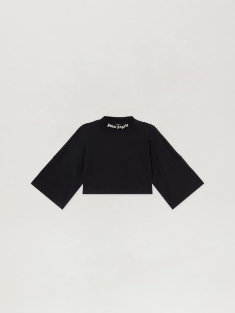 Palm Angels Back Curved Logo Cropped T-Shirt