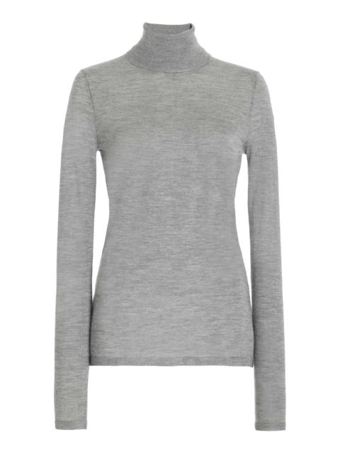 GABRIELA HEARST Costa Turtleneck in Grey Silk Cashmere