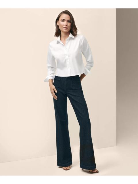 Brooks Brothers Cropped Shirt in Stretch Supima® Cotton