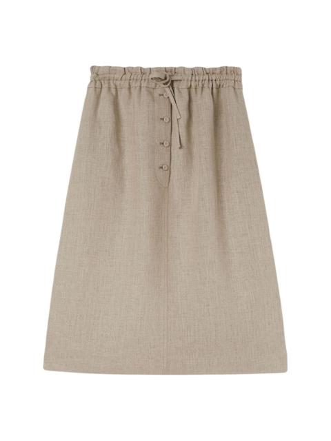 Jil Sander drawstring-waist linen skirt