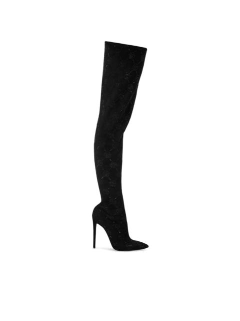 PHILIPP PLEIN 120mm monogram-pattern boots