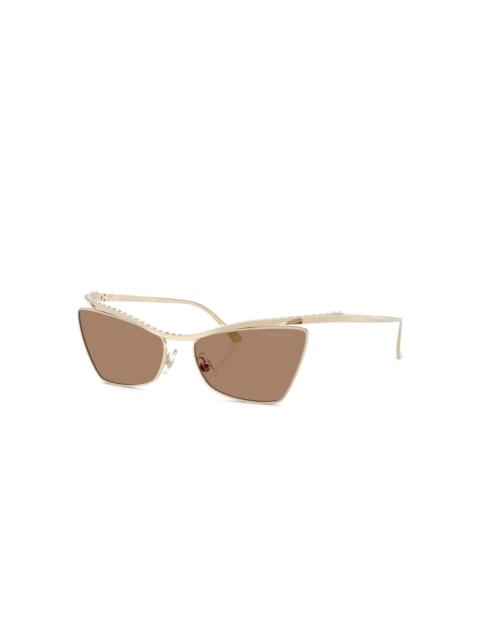 JIMMY CHOO crystal-embellished cat-eye sunglasses