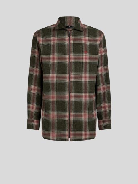 FLANNEL SHIRT WITH CHECK MOTIF