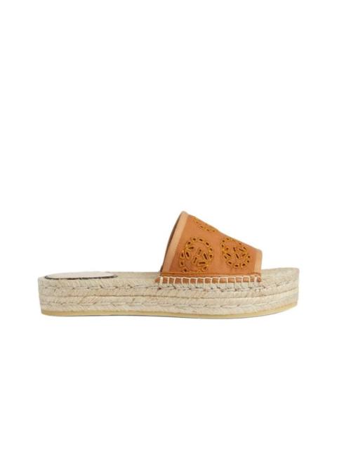 GUCCI Gucci Interlocking G Canvas Espadrille Sandals