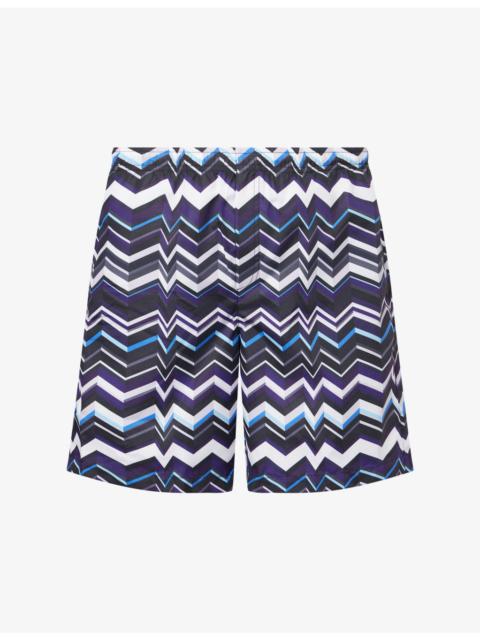 Missoni Mid-Length Zig-Zag Print Swim Shorts