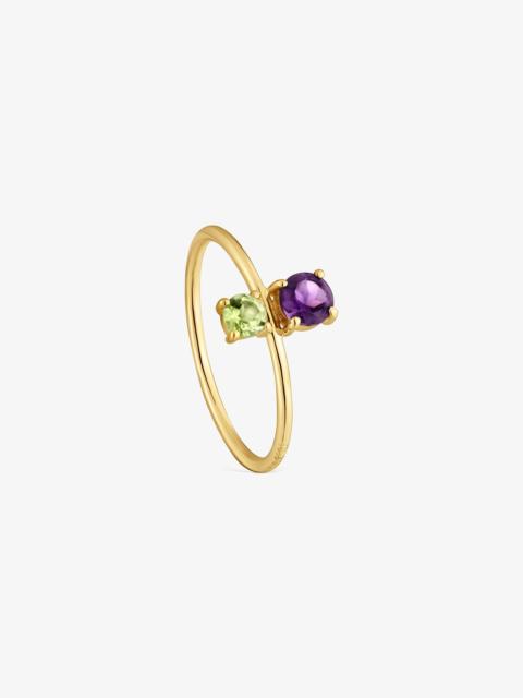 TOUS 18kt gold, peridot and amethyst Ring TOUS Ivette