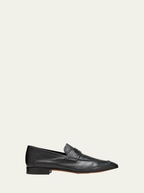 Berluti Men's Lorenzo Kangaroo Leather Loafers