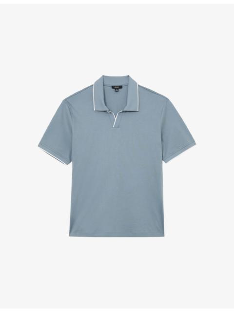 REISS Nico Air-Water Tipped Cotton Polo Shirt