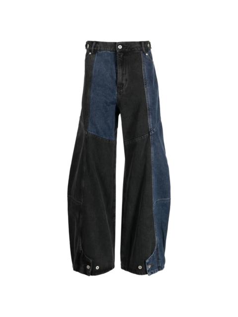 FENG CHEN WANG patchwork wide-leg jeans
